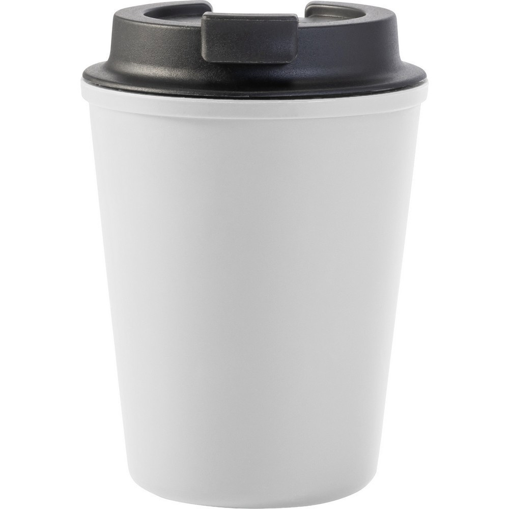 Simple double wall portable mini wheat straw coffee cup 12oz wholesale bulk 350ml plastic coffee tumbler with lid