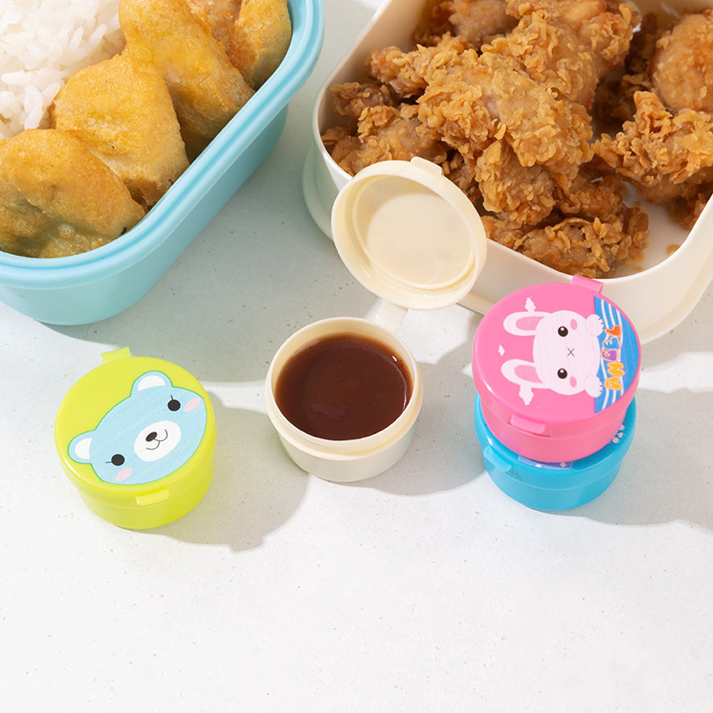 Cute Animals Mini Sauce Bottle Kids Bento Small Seasoning Bottles Plastic Tomato Ketchup salad dressing container