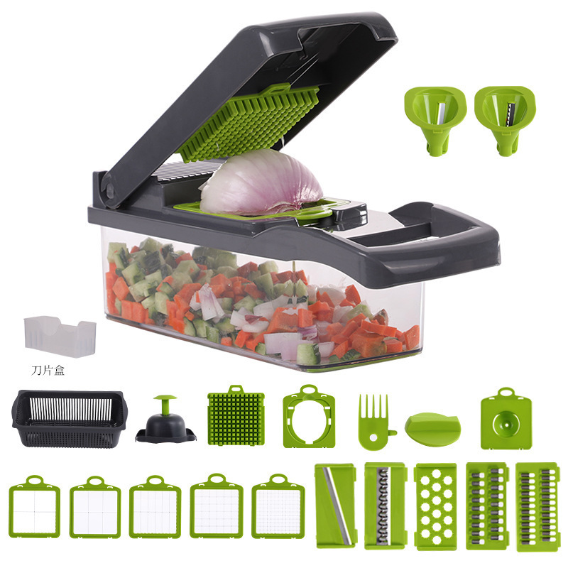 22 In 1 Hand Operated Vegetable Mandoline Slicer Manual Vegetable Cutter Chopper Slicer Fruit Potato Onion Cutter