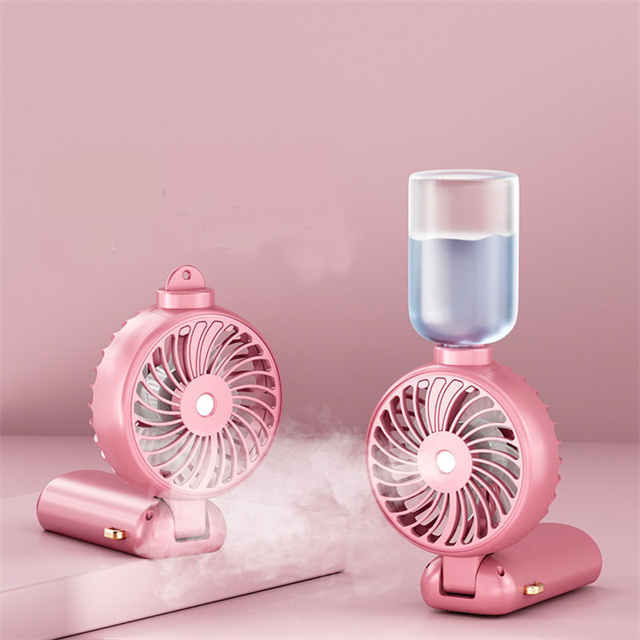 Personal Handheld Portable Water Spray Mist Hand Camping Fans Mini Usb Rechargeable Small Portable Desk Air Cooler Fan 2023