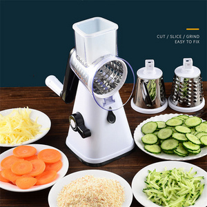 Kitchen Stainless Steel Manual Rotary Cheese Slicer Veggie Cutter Chopper Multi Vegetable Shredder And Fruit Slicer Grater