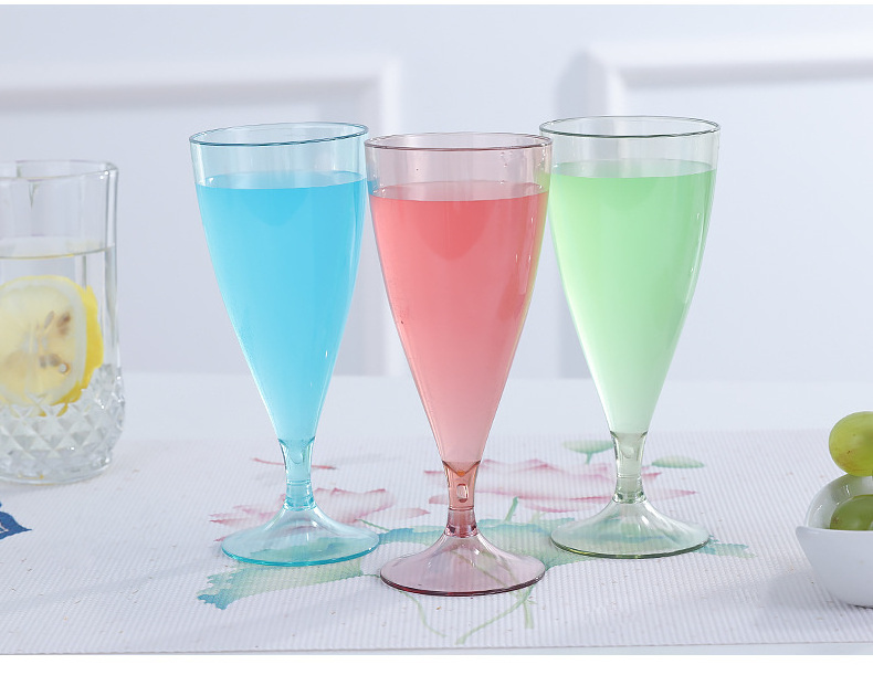 H41 Portable Camping Unbreakable Glasses Removable bulk Outdoor Customized Plastic Wine Martini Glass For Party