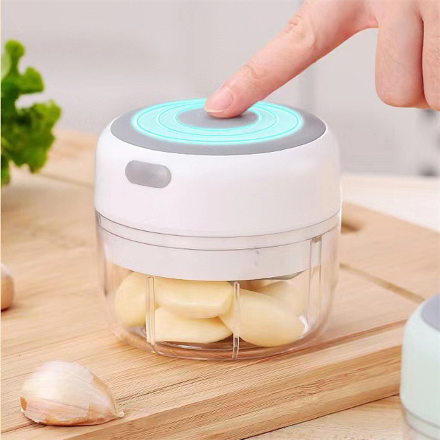 B947 Multifunction 250ml Onion Vegetable Garlic Press Chopper Mini Wireless Garlic Masher Smart Electric Meat Mincer