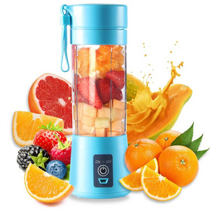 J625 Custom Logo Mini 2 4 6 Blades 380ml Blender Mixer Cup Usb Rechargeable Portable Smoothie Fruit Blender Juicer Bottle