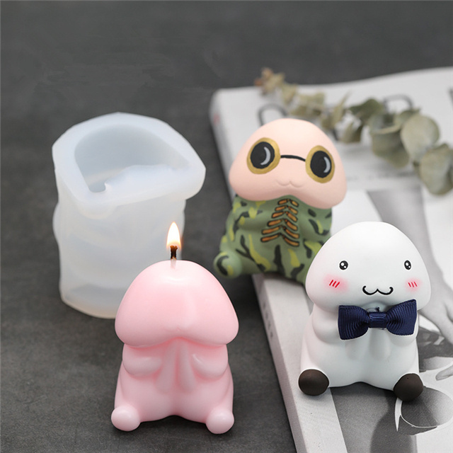 L118 DIY Aromatherapy candle plaster handmade Penis silicone mold for candles