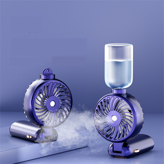 Personal Handheld Portable Water Spray Mist Hand Camping Fans Mini Usb Rechargeable Small Portable Desk Air Cooler Fan 2023