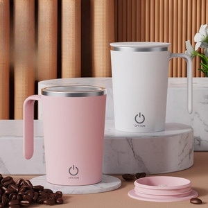 H43 New portable fresh stainless steel mixing cup magnetic stirring coffee mug 400ml rechargeable auto stirring Cup