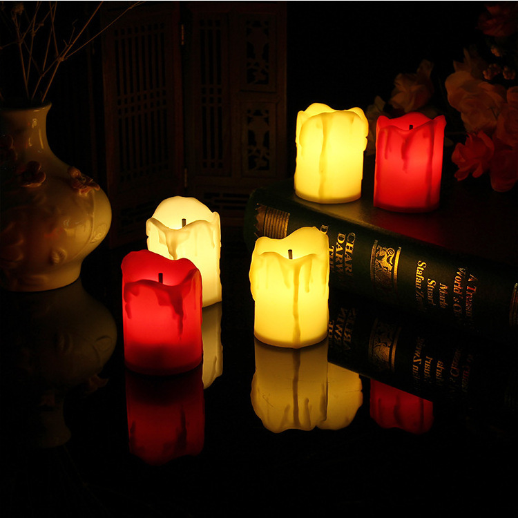 N982 Popular LED Flickering Flameless Tealight Candles White Small Candle Tea Lights Wedding Party Decora