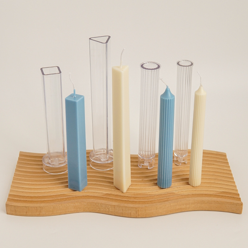 Z052 Geometry thick rack spire plastic candle molds with spire for candle making