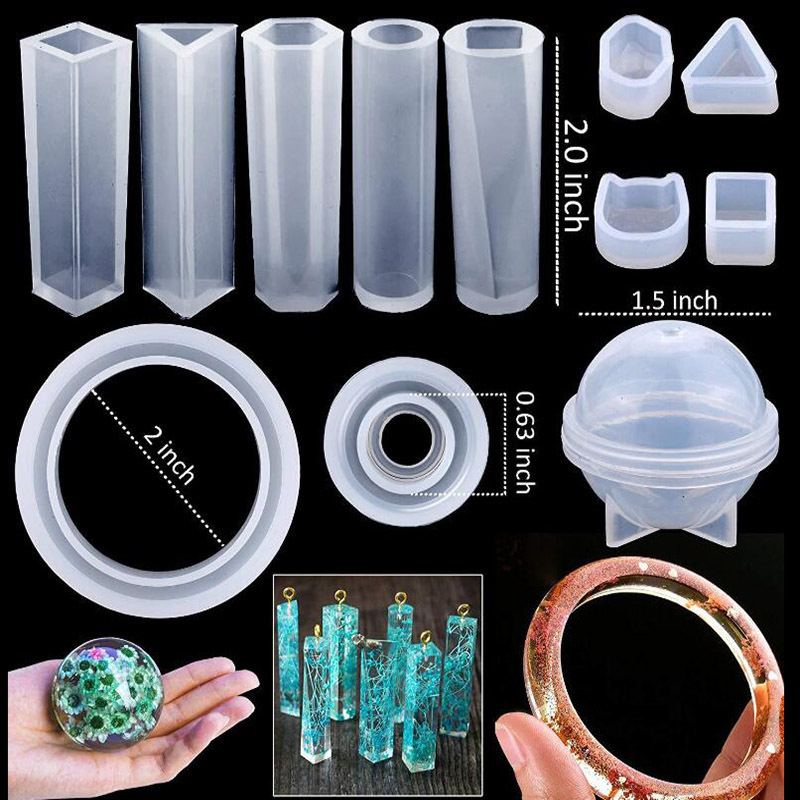 K21Jewelry casting molds Set silicone earring necklace pendant resin moulds making diy craft resin tools and silicon molds