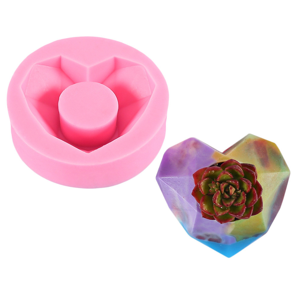 M51 DIY succulent flowerpot cement gypsum flowerpot pot silicone mould candle table decoration penbox Concrete Planter mold