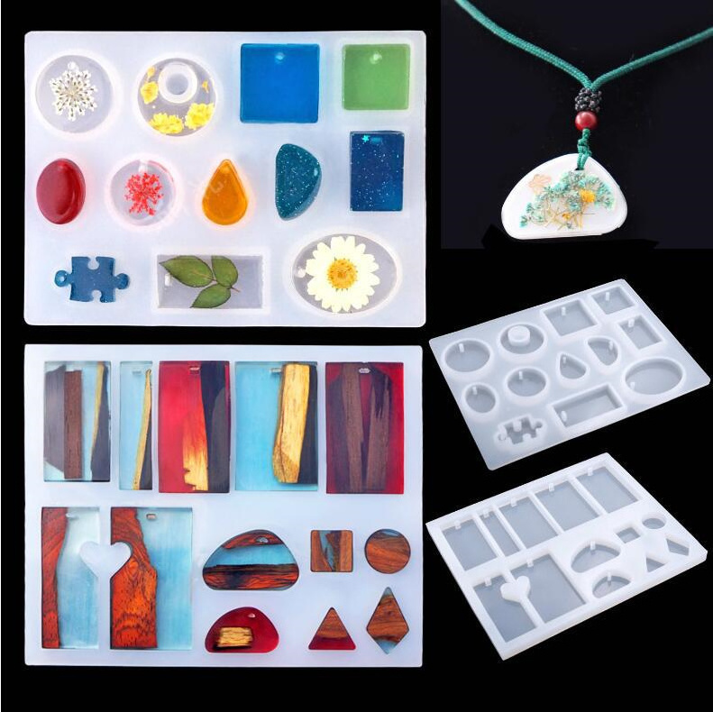 K21Jewelry casting molds Set silicone earring necklace pendant resin moulds making diy craft resin tools and silicon molds