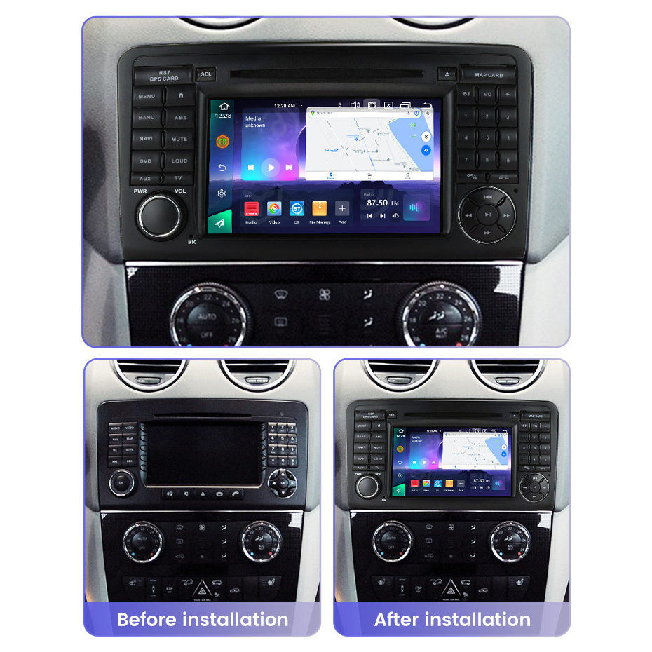 MEKEDE Android car radio player ADAS DVR 8 core 4g lte FM AM for 7 inch Benz ML gps navigation system