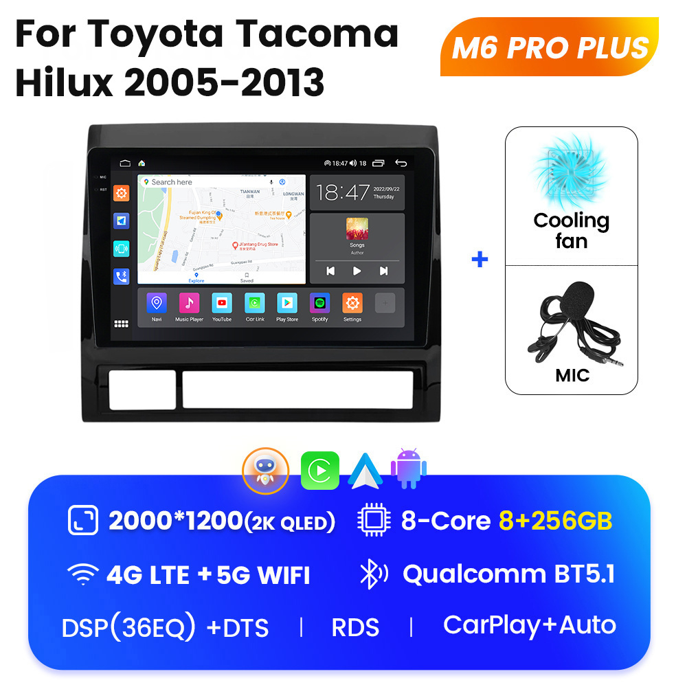 MEKEDE M6 PRO Car DVD player auto monitor 2K CP DTS for Toyota Tacoma Hilux 2005-2013 car radio