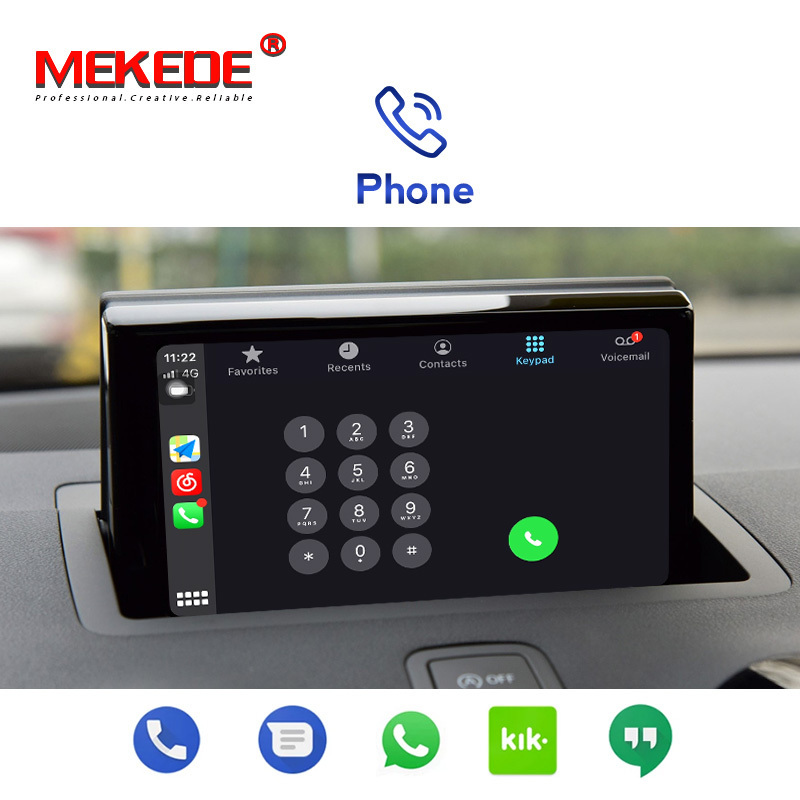 MEKEDE Android 4core 4+32GB Wireless Carplay Android box For Audi A1 A4 A6 A7 A8 WIFI BT GPS MAP navigation VIDEO