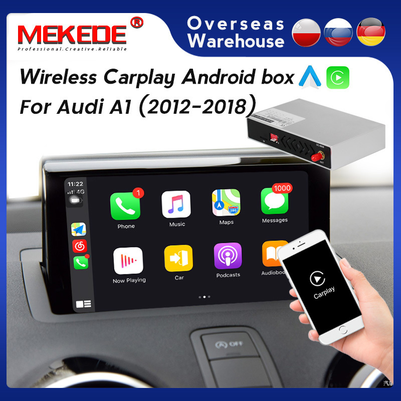 MEKEDE Android 4core 4+32GB Wireless Carplay Android box For Audi A1 A4 A6 A7 A8 WIFI BT GPS MAP navigation VIDEO