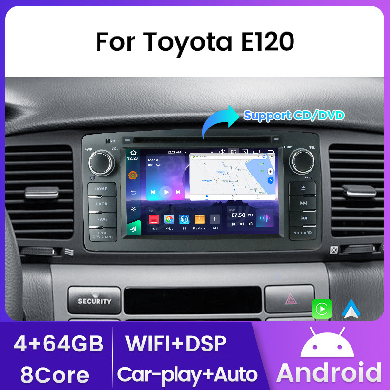 MEKEDE Android car ADAS DVR 8 core 4g lte FM AM for 6.2 inch Toyota E120 gps navigation system