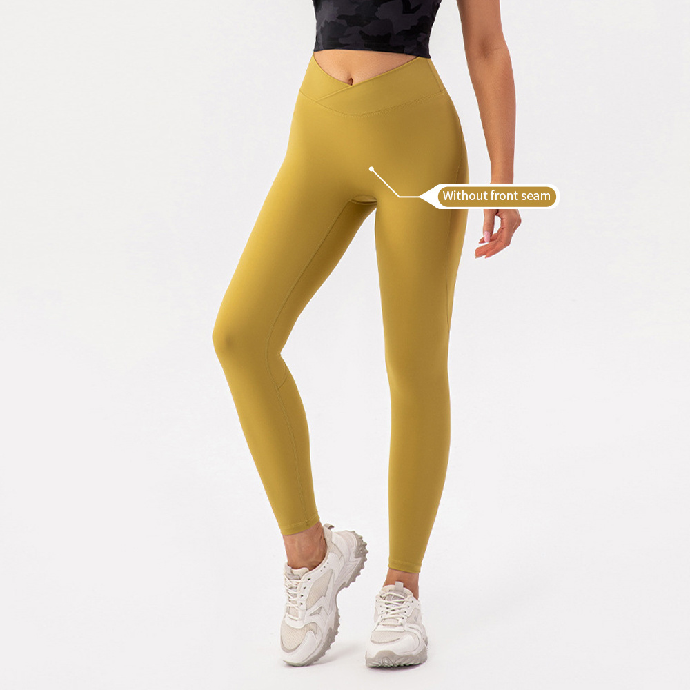 Custom Women Gym Workout High Waist Tummy Control Scrunch Butt  Sweat Pants Breathable Second Skin Tight Leggings