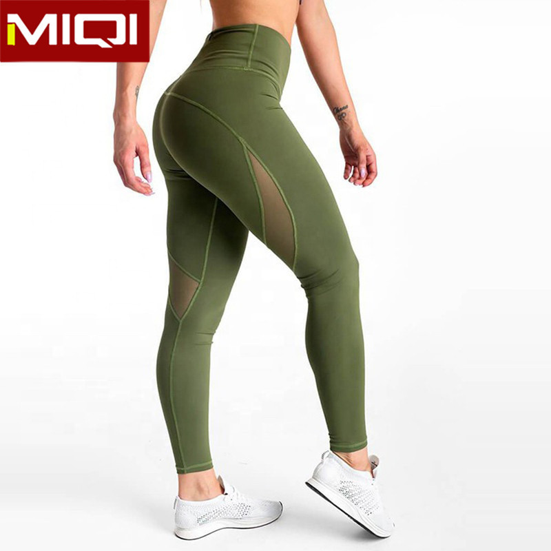 Customize Athletic Women Workout Mesh Leggings Wholesale High Waist Ladies Girls Fitness Yoga Wear