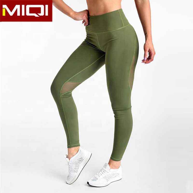 Customize Athletic Women Workout Mesh Leggings Wholesale High Waist Ladies Girls Fitness Yoga Wear