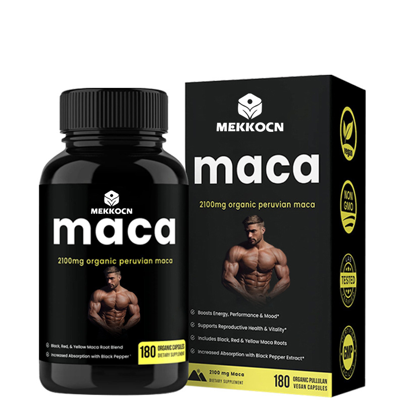 Natural black maca root capsule strong ginseng oyster supplement maca with maca capsules