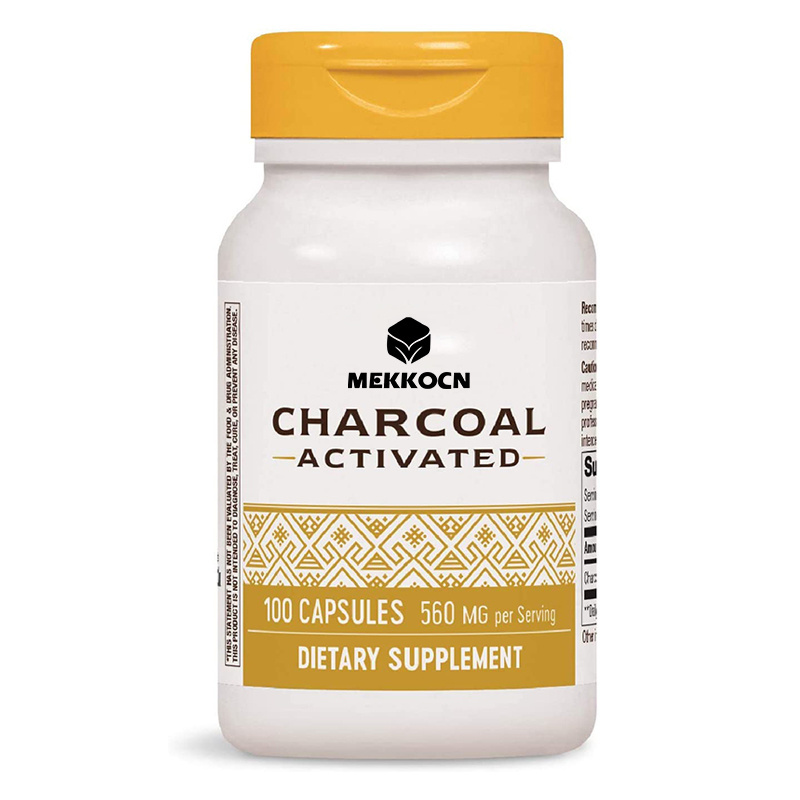 Organic Activated Coconut Charcoal Capsules 100% Pure Detox Pills Use for Detoxification Digestive Health Hangover Prevention