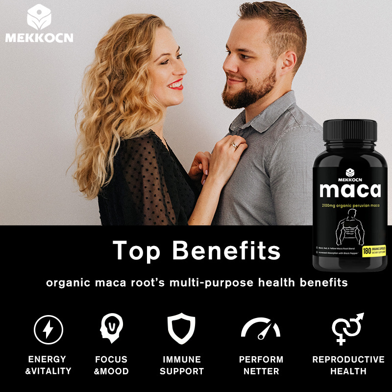 Natural black maca root capsule strong ginseng oyster supplement maca with maca capsules