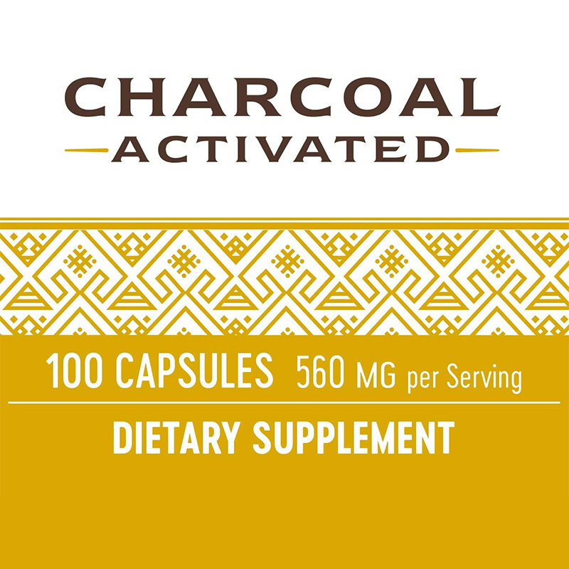 Organic Activated Coconut Charcoal Capsules 100% Pure Detox Pills Use for Detoxification Digestive Health Hangover Prevention