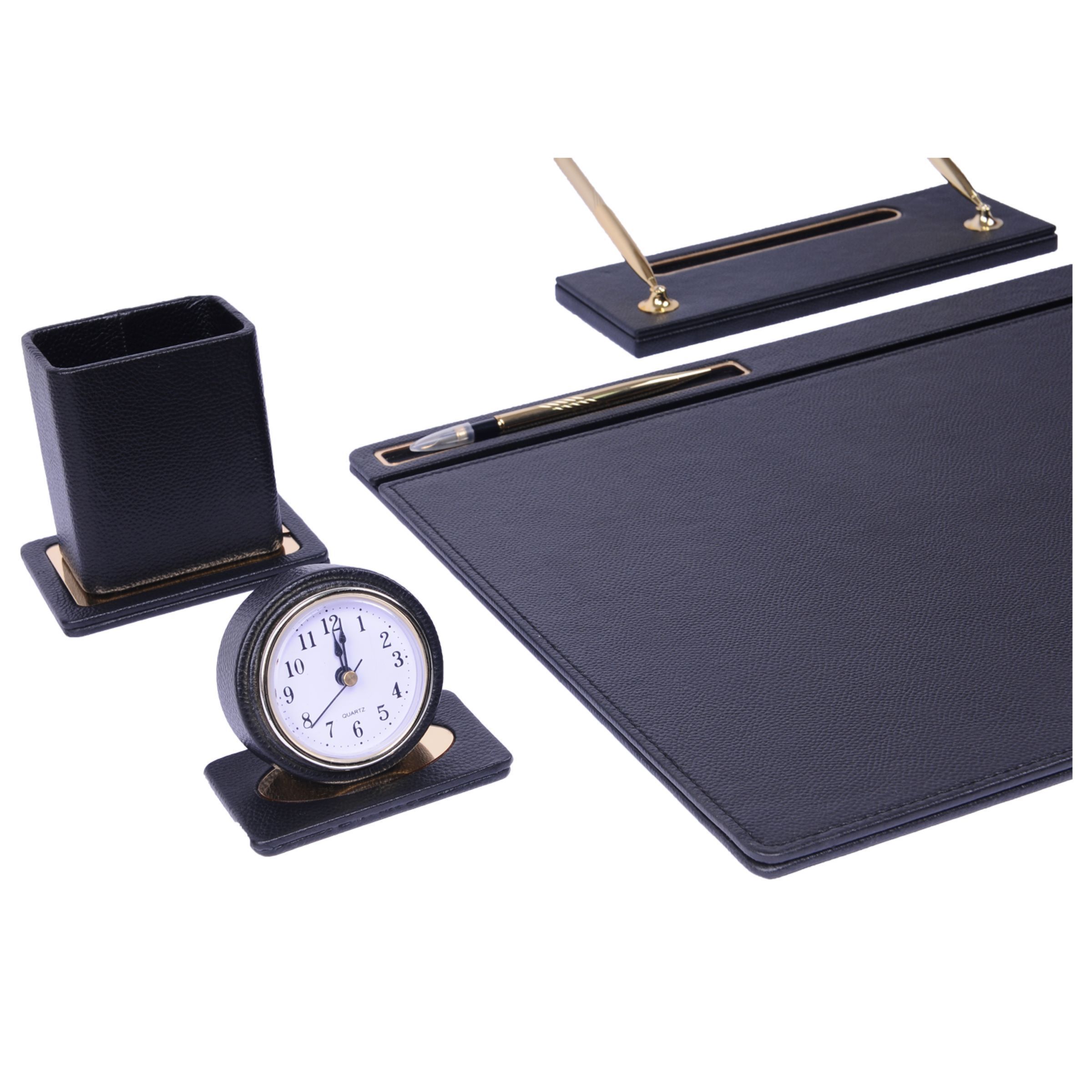 Luxury 8 Pieces Leather Desk Organizer Set Desk Accessories Office Organizer Office Accessories Leather Desk Set Office Supplies