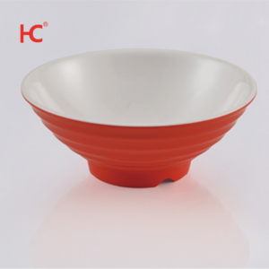 Factory-Direct Customized J-8 Unbreakable Porcelain Melamine Bowl Two-Color Restaurant and Fast Food Dinnerware Plates