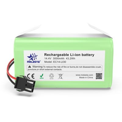 18650 14.4V 3000mAh Lithium ion Battery Pack Robot Vacuum Cleaner Battery Replacement For Ecovacs Deebot Conga