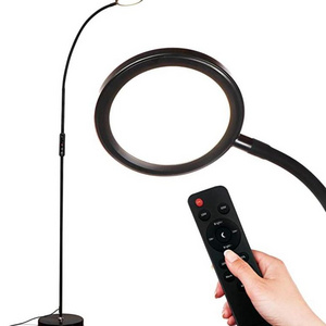 Flexible arm floor led lamp for reading with remote control