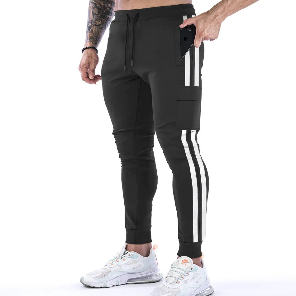 Men's Anti-shrink Quick Dry Lightweight Tracksuit Bottoms Elastic Sports Trousers Gym Running Joggers Slim Fit Sweat Pants