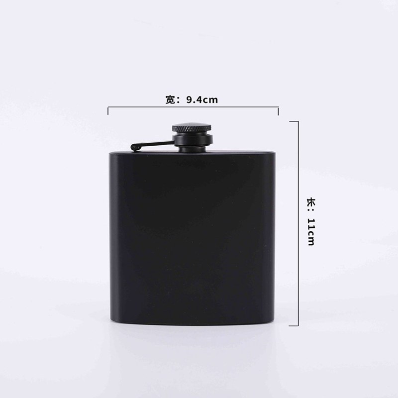 Matte Black Stainless Steel 6/7/8 OZ Hip Flask for Camping Hunting Hiking Travel