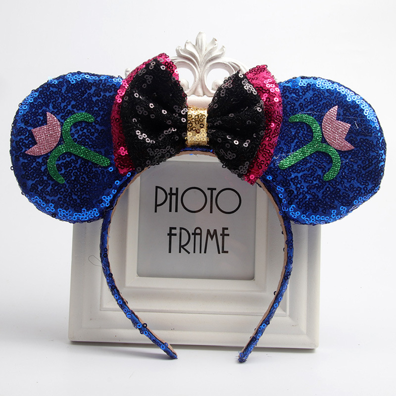 Q31239 Cartoon Cosplay Costume Princess mouse ear sequin Headbands Party Sequin Minnie Hairbands