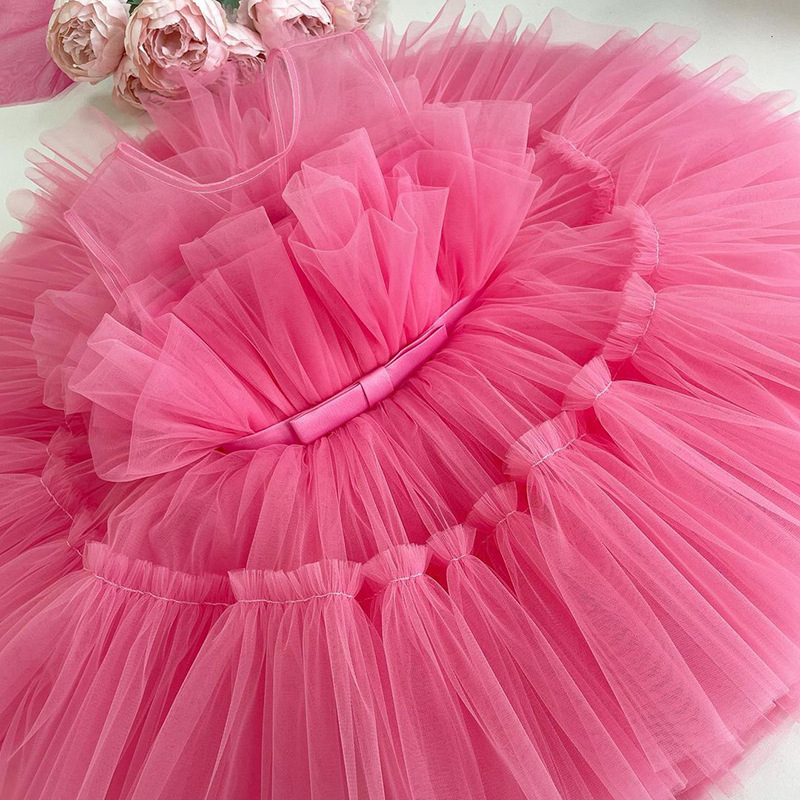 Q30784  Birthday Wedding Cute Puffy Tulle Tutu Short Christmas Party Dress for Toddler Girls Pageant Princess Ball Gown