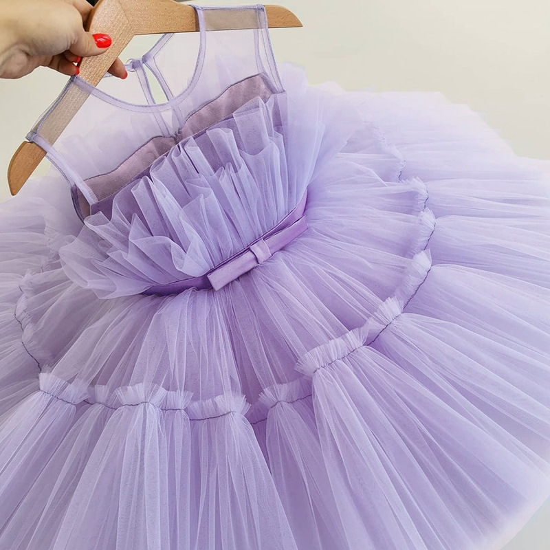 Q30784  Birthday Wedding Cute Puffy Tulle Tutu Short Christmas Party Dress for Toddler Girls Pageant Princess Ball Gown