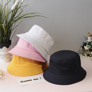 Good Quality Solid Color Plain Bucket Hat Unisex Fisherman Washed Kid Baby Hat Bucket Cap Sunhats UV Bucket Hates Summer