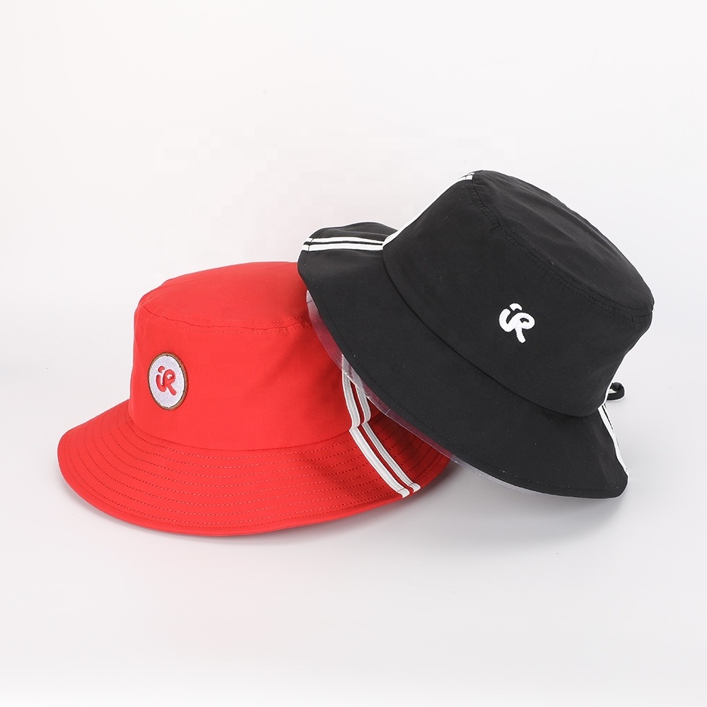 Wholesale High Quality Embroidery Logo Reversible Fisherman Gorras Mens Women Sun Cap Custom Polyester Woven Label Bucket Hat