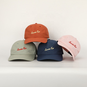 Oem Custom 6 Panel Embroidery Logo Baseball Cap,Men Women Outdoor Sports Quick Dry Nylon Gorras,Unstructured Dad Hat