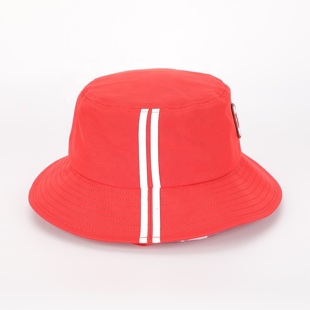 Wholesale High Quality Embroidery Logo Reversible Fisherman Gorras Mens Women Sun Cap Custom Polyester Woven Label Bucket Hat