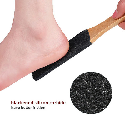 Pumice Stone Foot File, Callus Remover for Feet with Wooden Handle, Pedicure Foot Scrubber to Remove Dead Skin