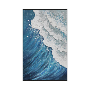 High Quality Handmade Oil Painting Thick Texture Abstract Seascape Wall Art Decoration for Home or Office