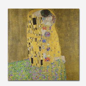 Famous artist stretched canvas frame the kiss klimt oil painting on canvas