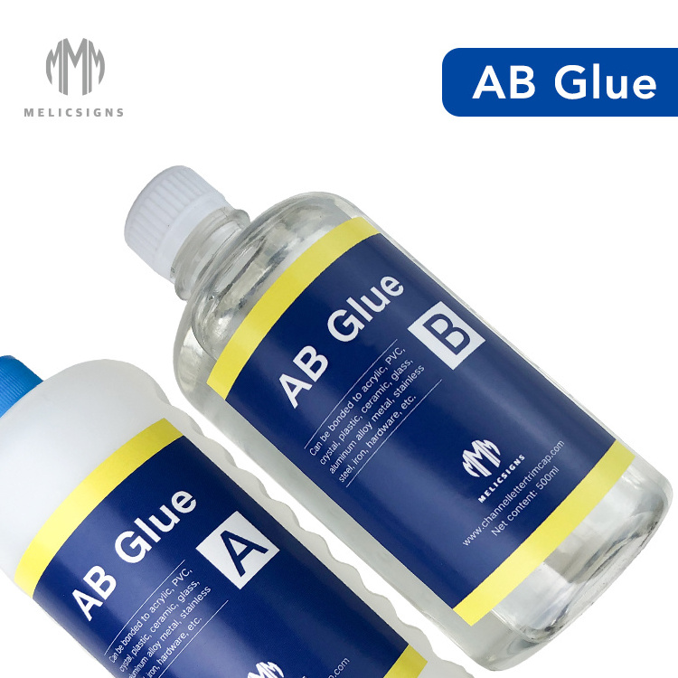 AB Glue Crystal Epoxy Resin Clear Liquid For Adhesive Glue And Handmade Channel Letter Signs