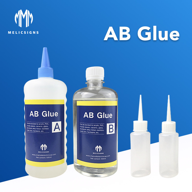 AB Glue Crystal Epoxy Resin Clear Liquid For Adhesive Glue And Handmade Channel Letter Signs