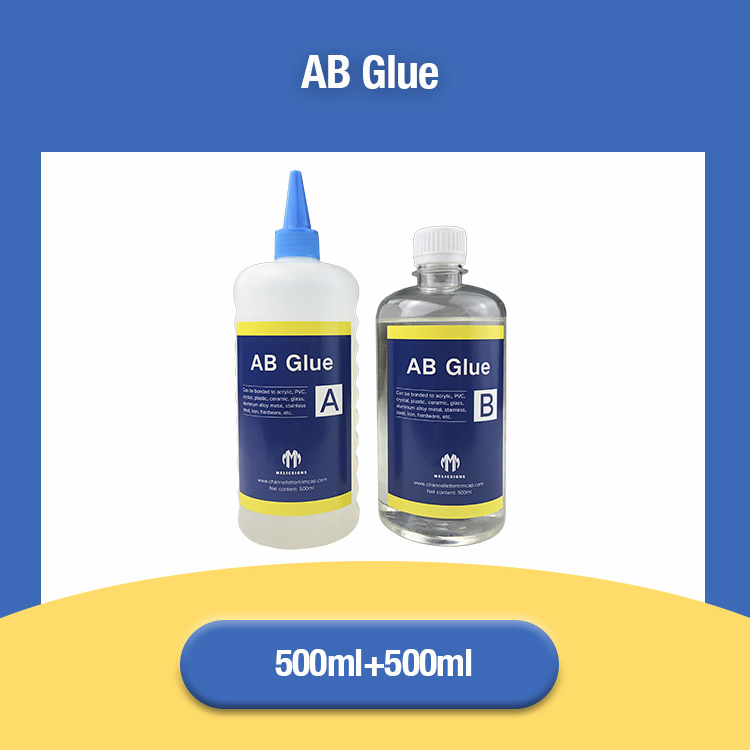 Chinese Production Liquid Clear AB Glue Fast Curing Trim Cap Bonded Channel Letter Signs Glue