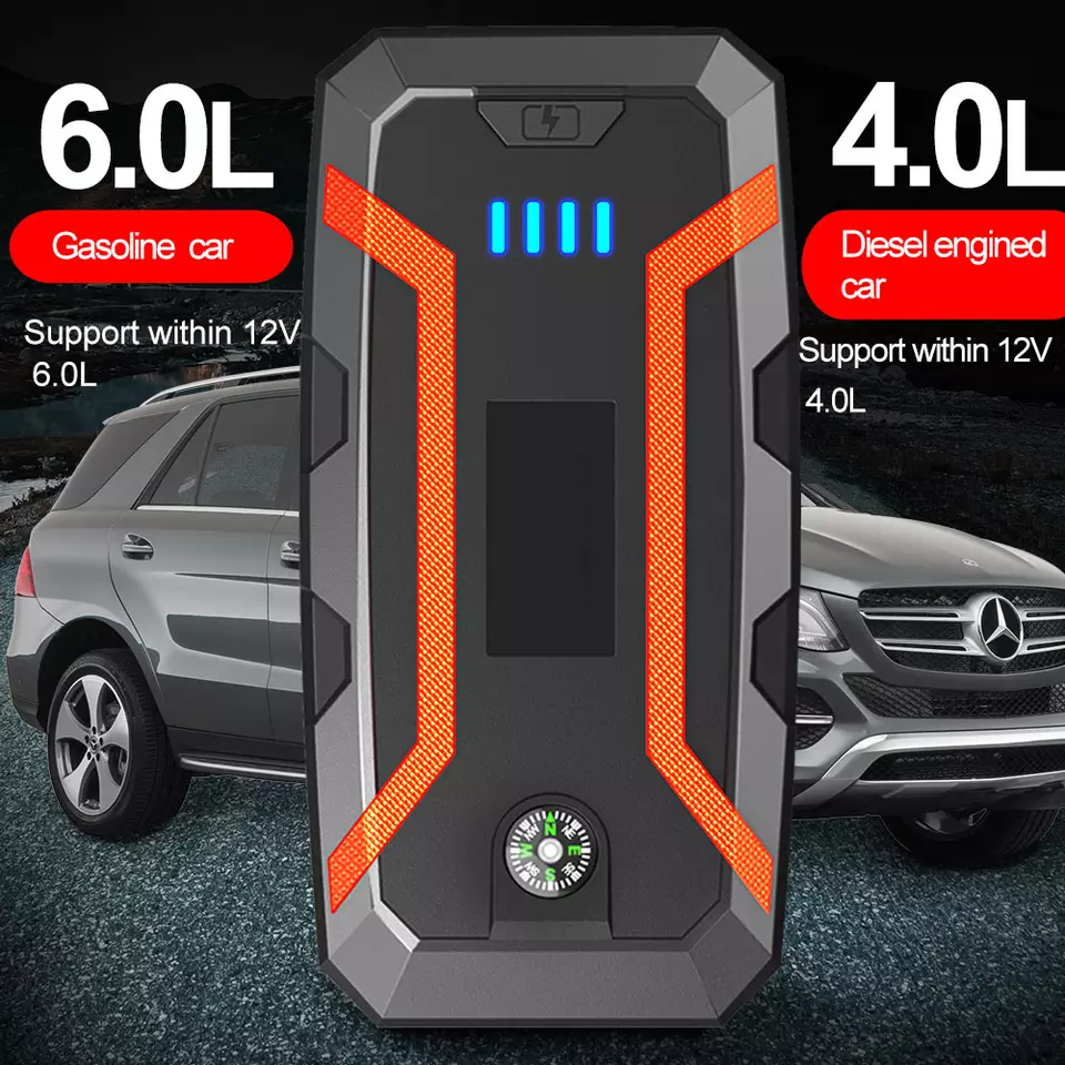 Jump Starter Lithium Battery Car Ion Charger Booster Mini 2000A For 24V 40000Mah Flashlight