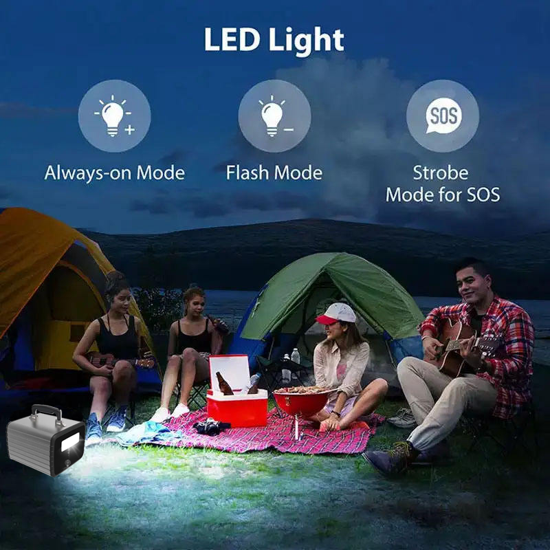 300w 600w Lifepo4 Battery Camping Outdoor Generator Portable Power Station / Charging Solar Panels Bank Portable Power Stations