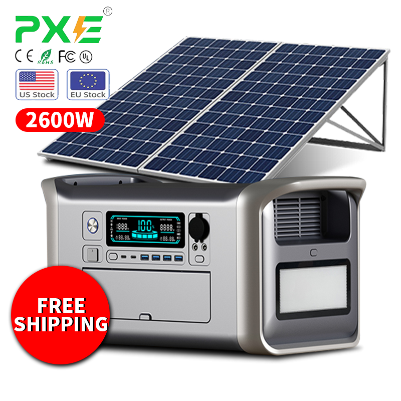 Dropshipping 2600W 640000mAh 320000mAh Solar System Outdoor Portable Power Station EV Charger Energy Storage Battery Generator